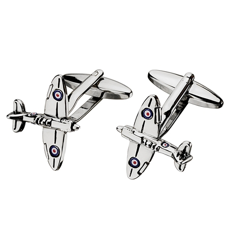 Fighter Airplane Steel Cufflinks - Click Image to Close